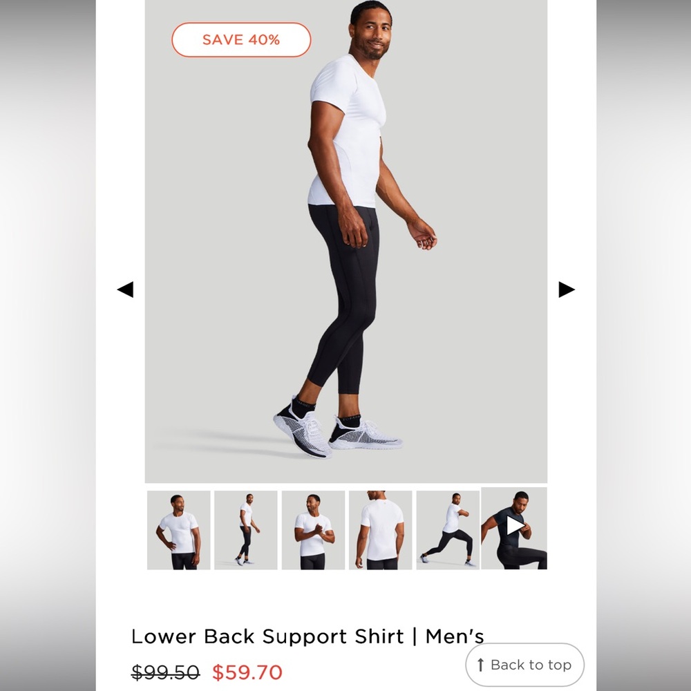 Back Support Shirt | Men's Short Sleeve
